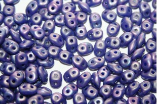 Superduo Beads Matte Nebula Opaque Blue 5x2,5mm - 10gr