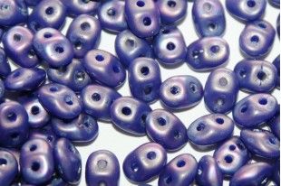 Superduo Beads Matte Nebula Opaque Blue 5x2,5mm - 10gr