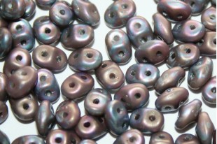 Superduo Beads Matte Nebula Ashen Gray 5x2,5mm - 10gr