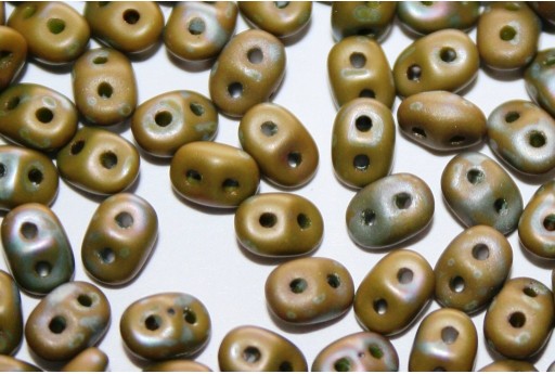 Superduo Beads Matte Nebula Opaque Olivine 5x2,5mm - 10gr 2