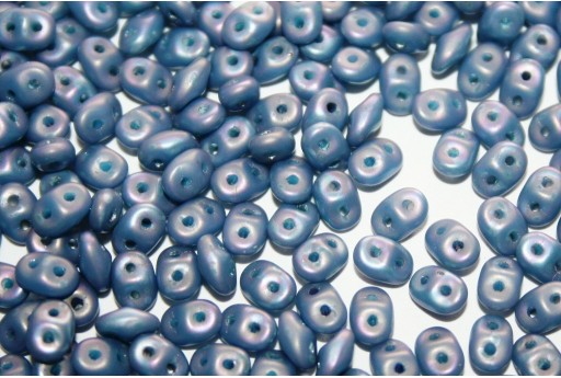 Superduo Beads Matte Nebula Opaque Blue Turquoise 5x2,5mm - 10gr