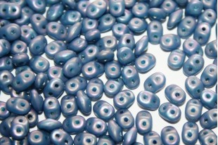 Perline Superduo Matte Nebula Opaque Blue Turquoise 5x2,5mm - 10gr