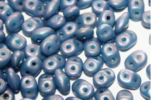 Perline Superduo Matte Nebula Opaque Blue Turquoise 5x2,5mm - 10gr