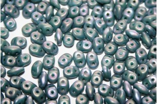 Superduo Beads Matte Nebula Opaque Turquoise 5x2,5mm - 10gr