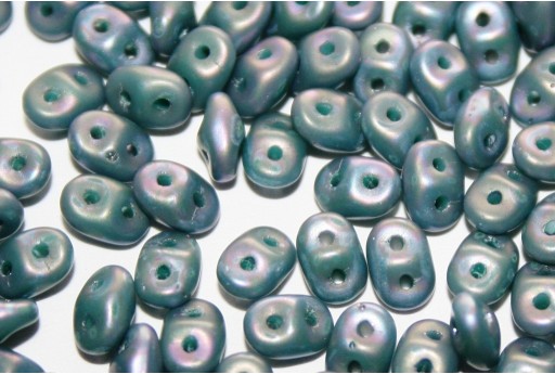 Superduo Beads Matte Nebula Opaque Turquoise 5x2,5mm - 10gr 2