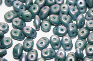 Perline Superduo Matte Nebula Opaque Turquoise 5x2,5mm - 10gr