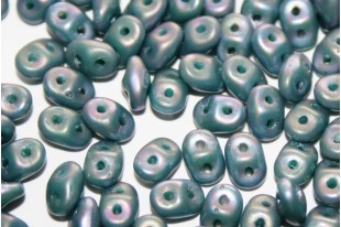 Superduo Beads Matte Nebula Opaque Turquoise 5x2,5mm - 10gr
