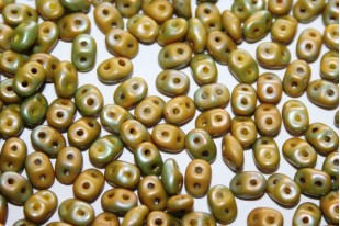 Superduo Beads Matte Nebula Opaque Yellow 5x2,5mm - 10gr