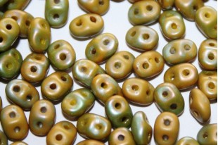 Superduo Beads Matte Nebula Opaque Yellow 5x2,5mm - 10gr