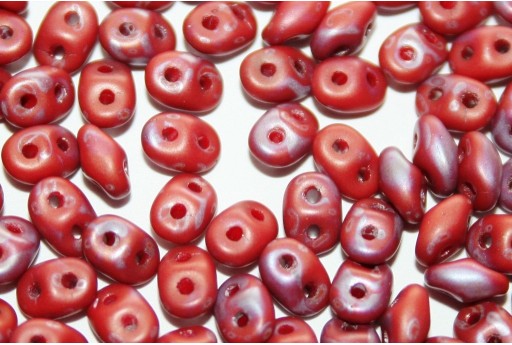 Superduo Beads Matte Nebula Opaque Red 5x2,5mm - 10gr 2