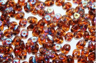 Perline Superduo Smoky Topaz AB 5x2,5mm - 10gr