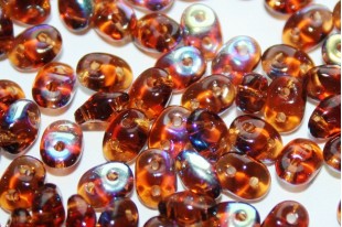 Perline Superduo Smoky Topaz AB 5x2,5mm - 10gr