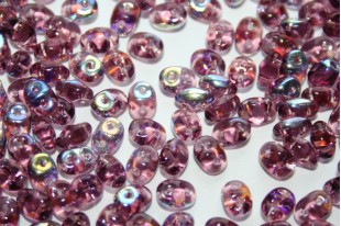 Perline Superduo Amethyst AB 5x2,5mm - 10gr