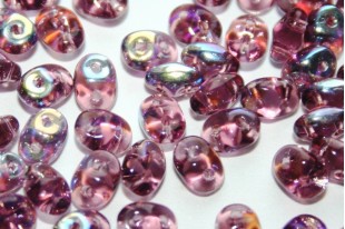 Perline Superduo Amethyst AB 5x2,5mm - 10gr