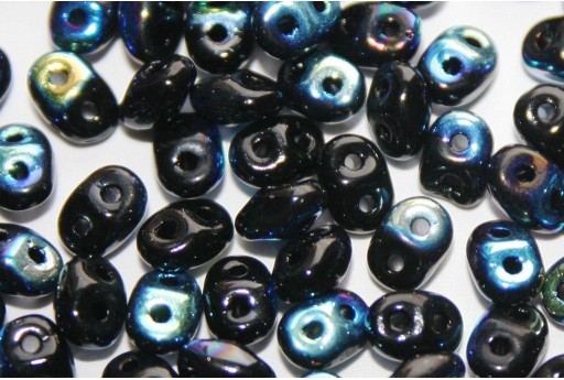 Perline Superduo Jet AB 5x2,5mm - 10g 2