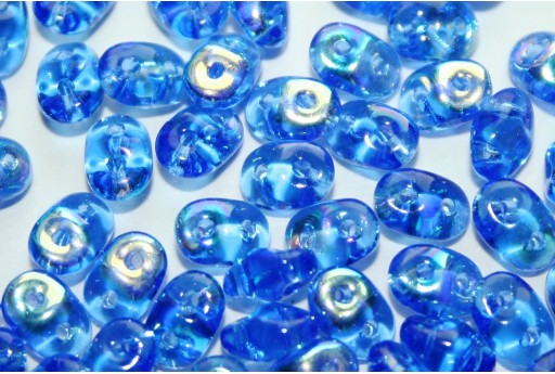 Perline Superduo Sapphire AB 5x2,5mm - 10g 2