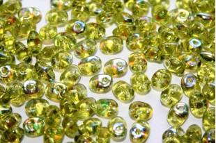 Perline Superduo Olivine AB 5x2,5mm - 10g