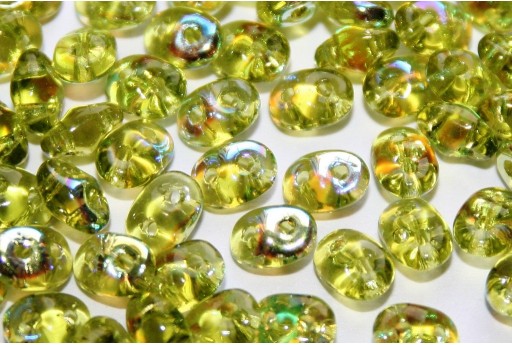 Perline Superduo Olivine AB 5x2,5mm - 10g 2