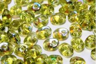 Perline Superduo Olivine AB 5x2,5mm - 10g