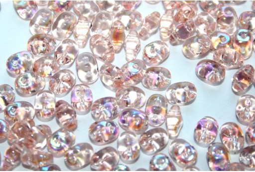 Superduo Beads Rosaline AB 5x2,5mm - 10gr