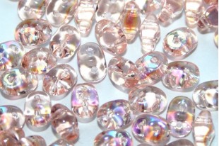 Superduo Beads Rosaline AB 5x2,5mm - 10gr