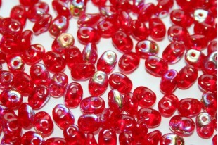 Perline Superduo Red AB 5x2,5mm - 10g