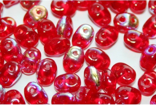 Perline Superduo Red AB 5x2,5mm - 10g 2