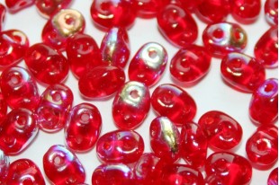 Perline Superduo Red AB 5x2,5mm - 10g