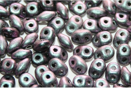 Superduo Beads Polychrome Orchid Aqua 5x2,5mm - 10gr 2