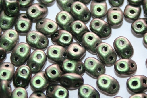 Superduo Beads Polychrome Olive Mauve 5x2,5mm - 10gr 2
