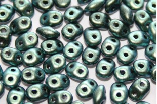 Perline Superduo Polychrome Aqua Teal 5x2,5mm - 10gr