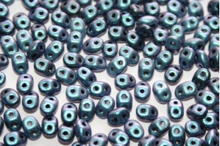 Superduo Beads Polychrome Indigo Orchid 5x2,5mm - 10gr