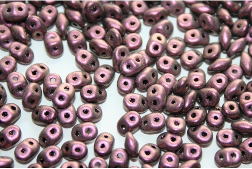 Perline Superduo Polychrome Pink Olive 5x2,5mm - 10gr