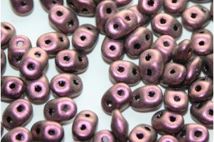 Perline Superduo Polychrome Pink Olive 5x2,5mm - 10gr