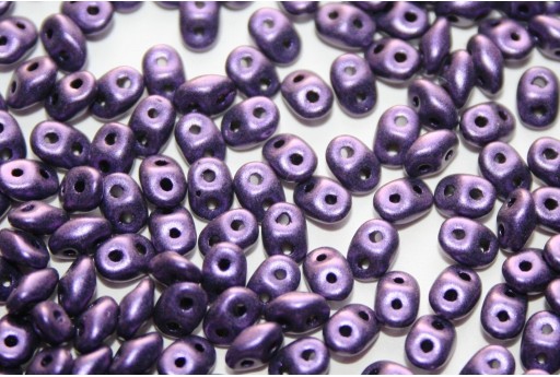 Superduo Beads Metallic Suede Purple 5x2,5mm - 10gr