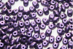 Perline Superduo Metallic Suede Purple 5x2,5mm - 10gr