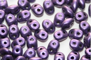 Perline Superduo Metallic Suede Purple 5x2,5mm - 10gr