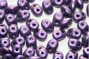 Superduo Beads Metallic Suede Purple 5x2,5mm - 10gr