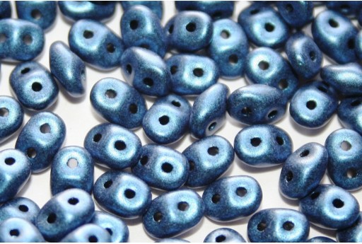 Perline Superduo Metallic Suede Blue 5x2,5mm - 10g 2