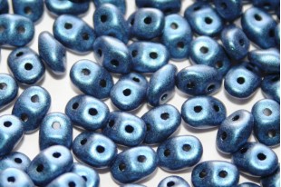 Perline Superduo Metallic Suede Blue 5x2,5mm - 10g