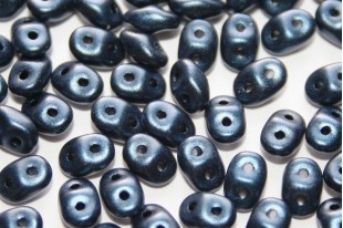 Perline Superduo Metallic Suede Dark Blue 5x2,5mm - 10g