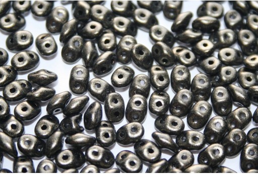 Superduo Beads Metallic Suede Dark Forest 5x2,5mm - 10gr