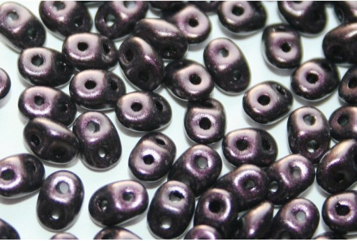 Superduo Beads Metallic Suede Dark Plum 5x2,5mm - 10gr 2