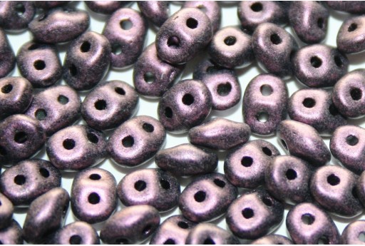 Perline Superduo Metallic Suede Pink 5x2,5mm - 10g 2