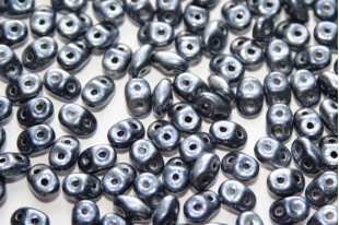 Superduo Beads Metalust Steel Blue 5x2,5mm - 10gr