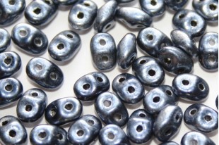 Superduo Beads Metalust Steel Blue 5x2,5mm - 10gr