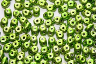 Perline Superduo Metalust Apple Green 5x2,5mm - 10gr