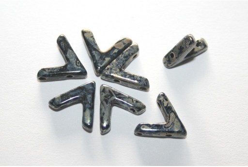 Ava® Beads Jet Picasso 10x4mm - 10pcs 2