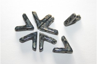 Ava® Beads Jet Picasso 10x4mm - 10pcs