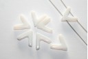 Ava® Beads Chalk White Shimmer 10x4mm - 10pcs